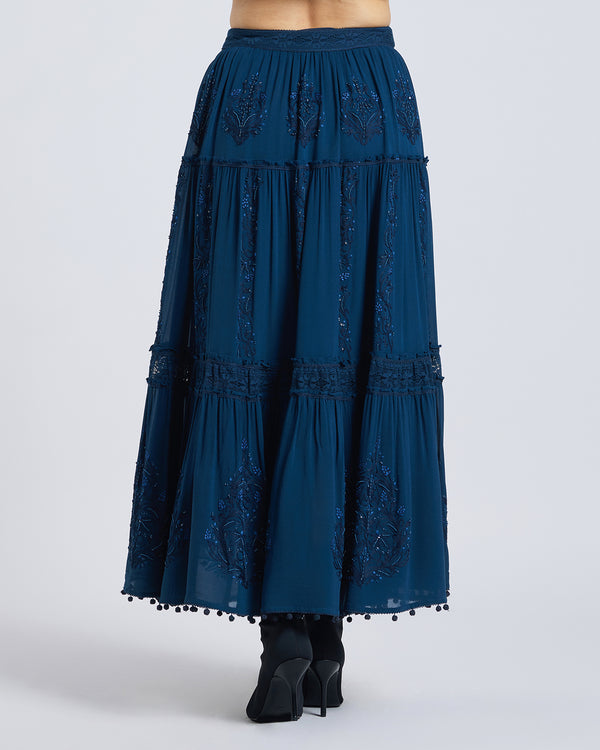 Talitha Beaded Aari Tiered Skirt