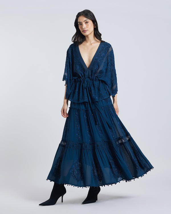 talitha Beaded Aari Tiered Skirt