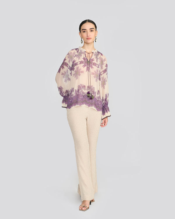 Talitha Chelsea Cream Printed Top