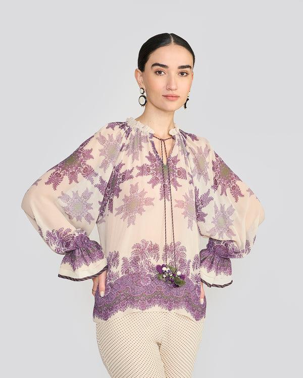 Talitha Chelsea Cream Printed Top