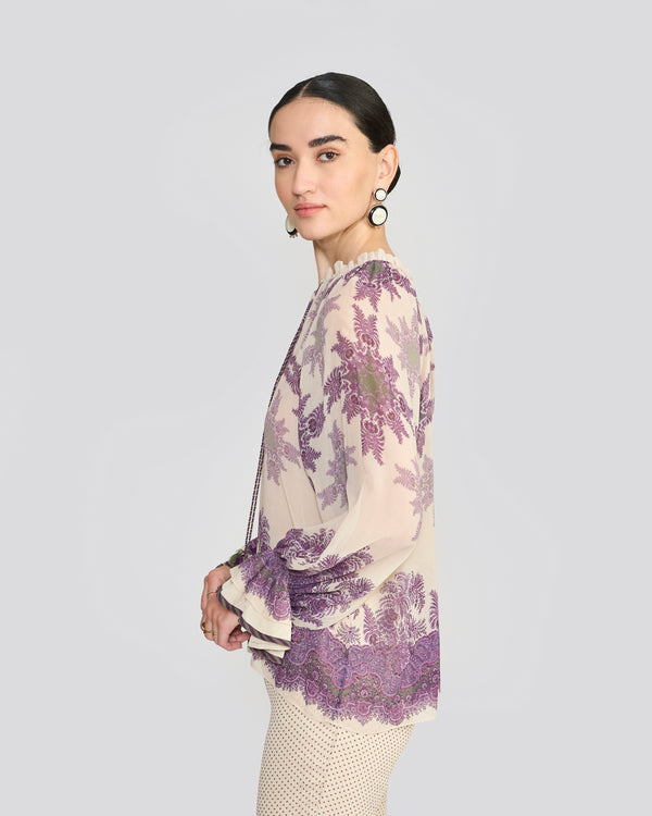 Talitha Chelsea Cream Printed Top