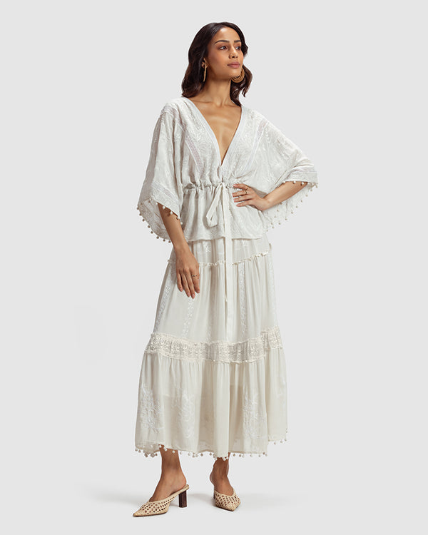 Talitha Chikankari Silk Georgette Top