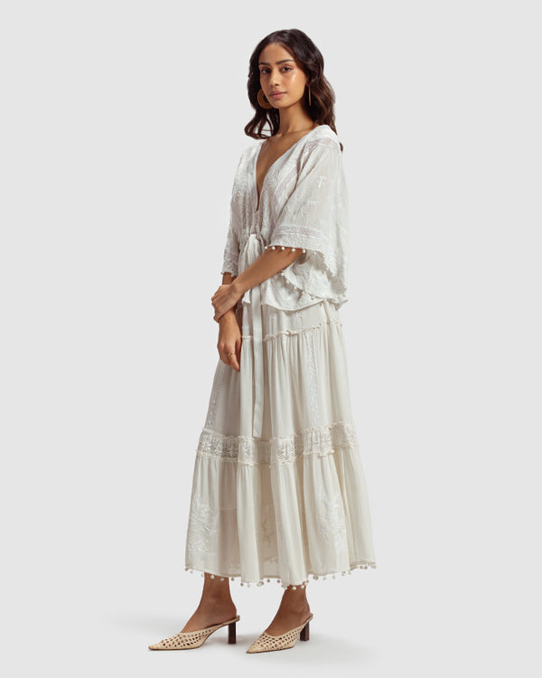 Talitha Chikankari Silk Georgette Top