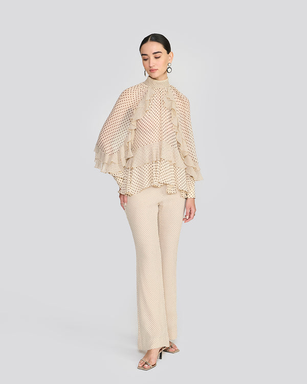 Talitha Chloe Cream Printed Top