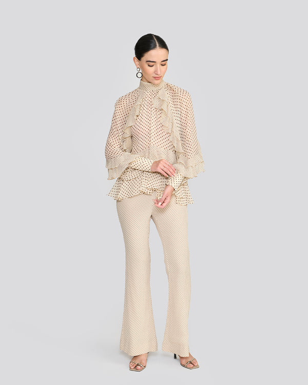 Talitha Chloe Cream Printed Top