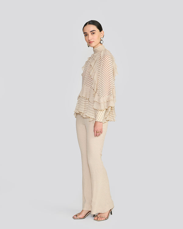 Talitha Chloe Cream Printed Top