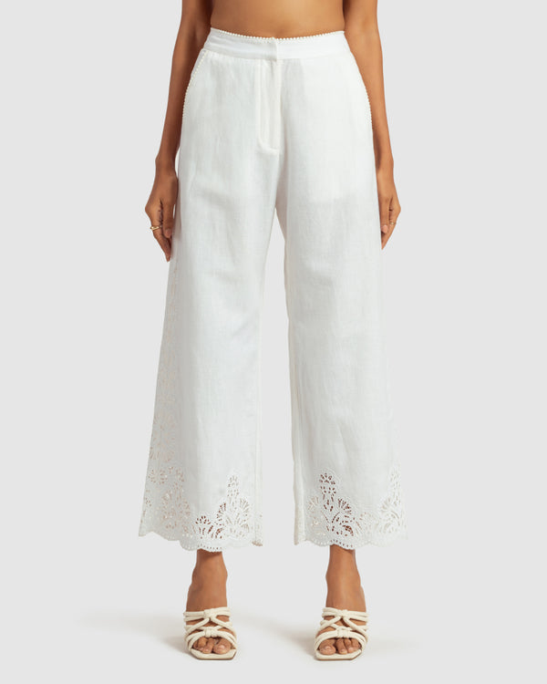 talitha Cutwork Cotton Linen Pant