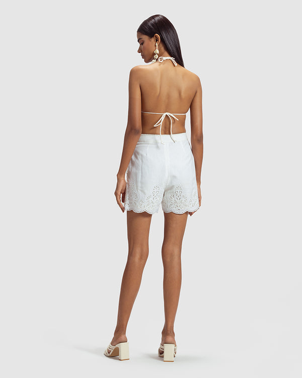 Talitha Cutwork Cotton Linen Short