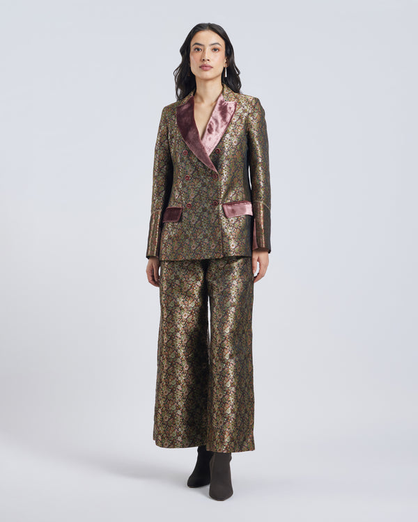 Talitha Double Breasted Brocade Jacket