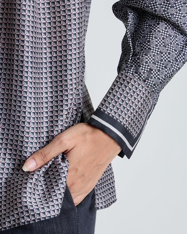 Talitha Elyssia Geometric Print Blouse