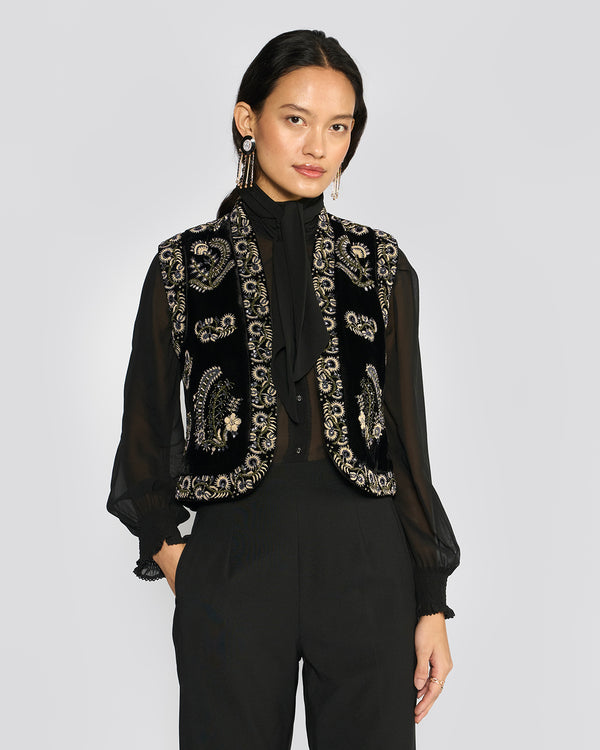 Talitha Esra Velvet Gilet