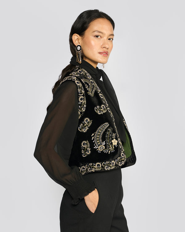 Talitha Esra Velvet Gilet