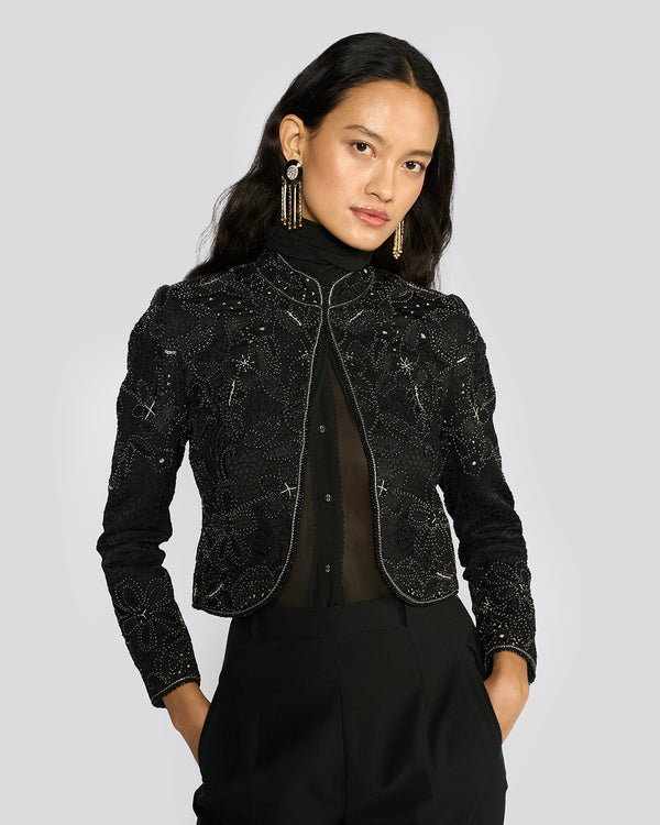Talitha Faye Black Cutwork Jacket