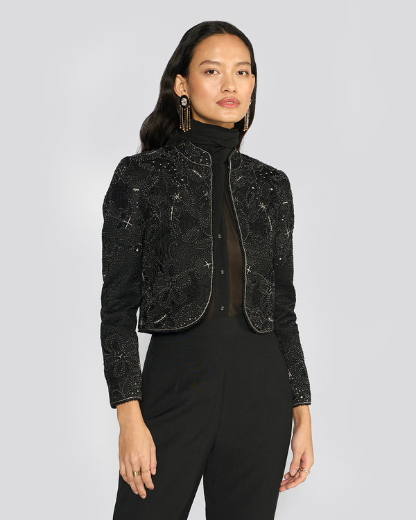 Talitha Faye Black Cutwork Jacket