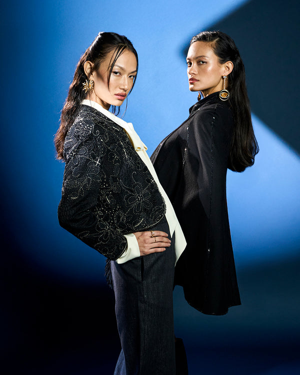 talitha Faye Black Cutwork Jacket