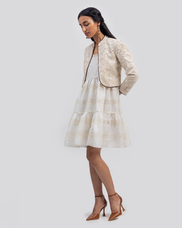 Talitha Faye Cream Cutwork Jacket
