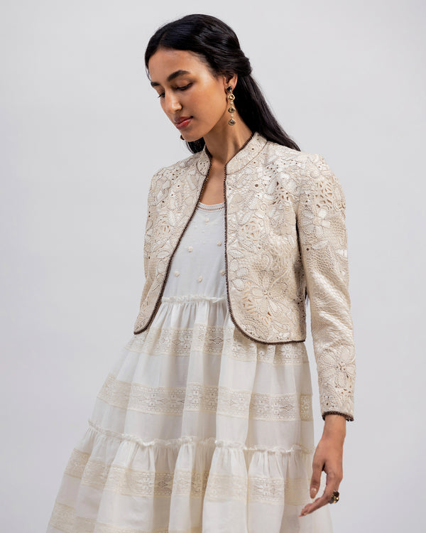 Talitha Faye Cream Cutwork Jacket
