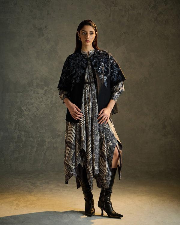 talitha Flora Embroidered Woolen Shrug