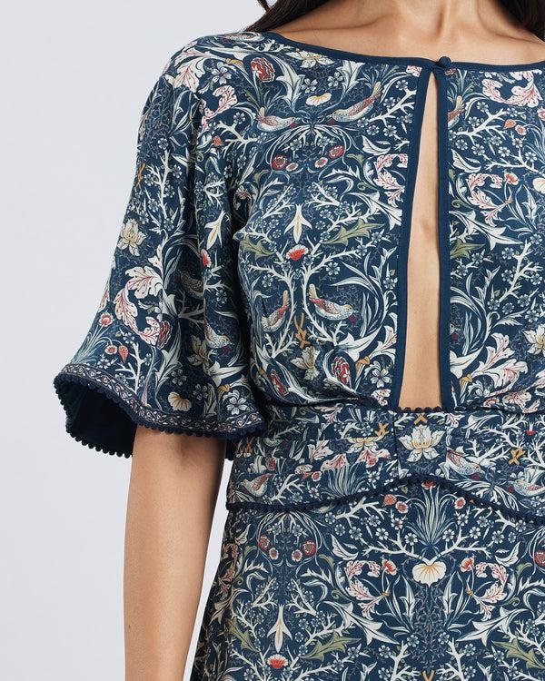 Talitha Floral Print Silk Kaya Dress