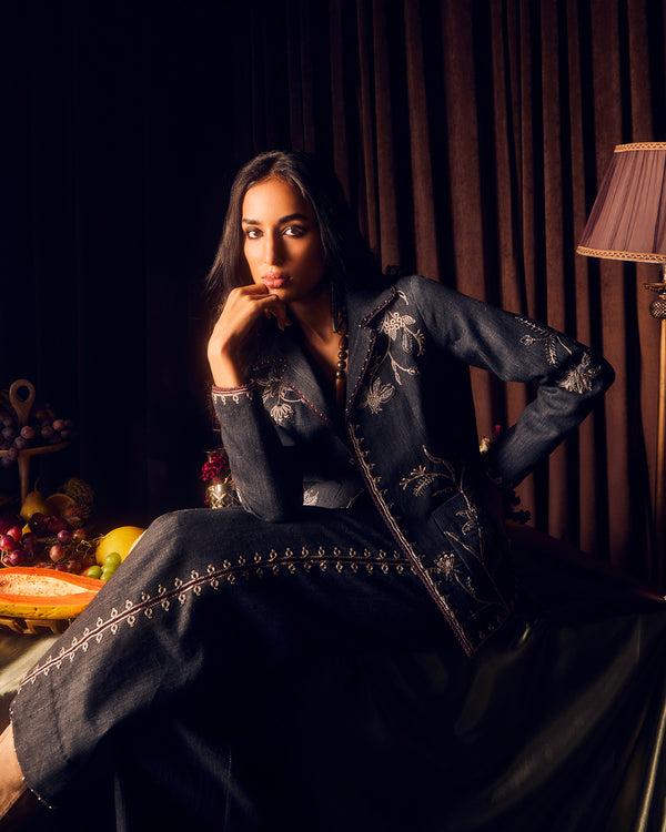 talitha Floral Zardozi Embroidered Jacket