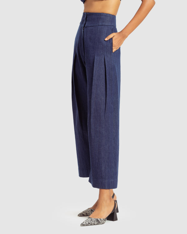 Talitha Handwoven Pleat Front Pant