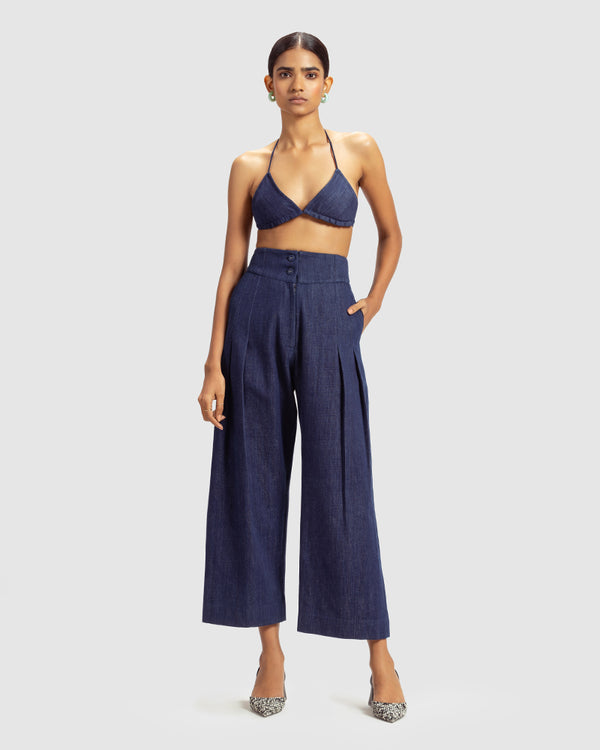 talitha Handwoven Pleat Front Pant