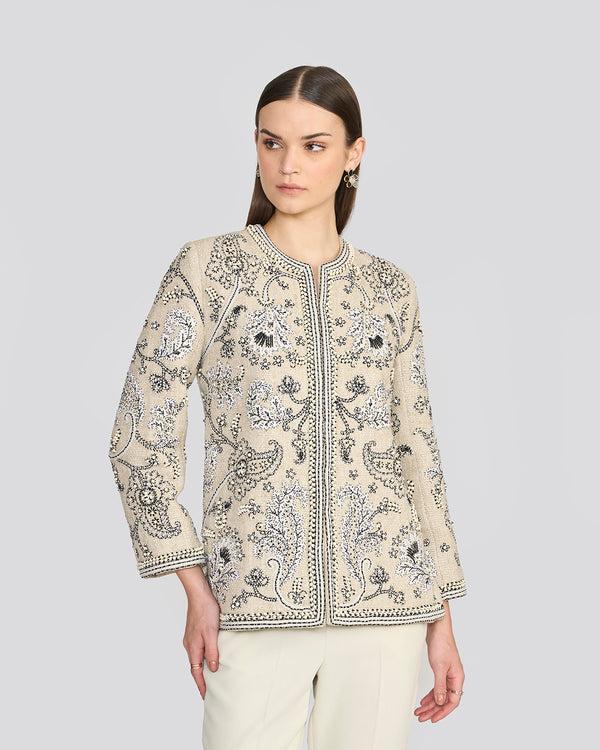 Talitha Lydia Cream Artisanal Heritage Jacket