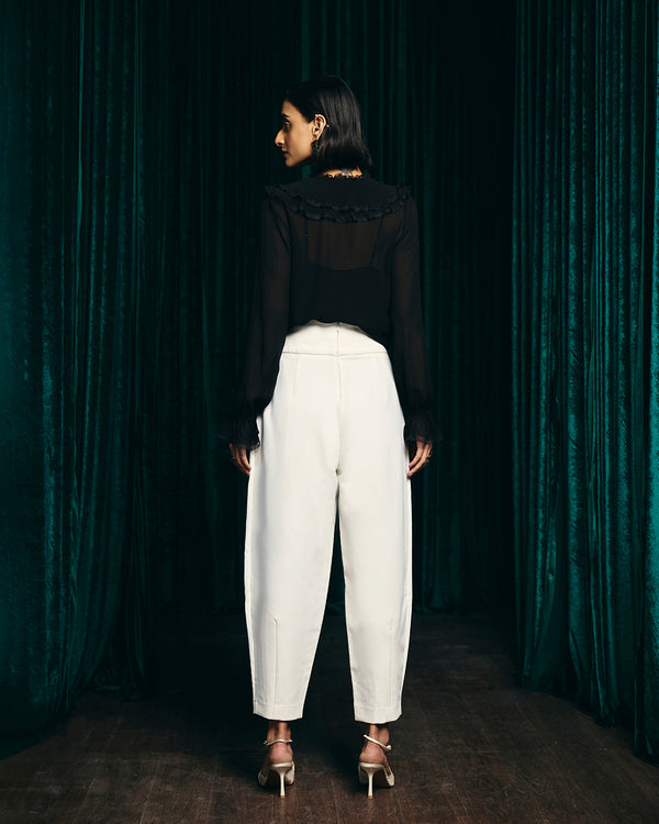 Talitha Maisie Black Ruffle Top