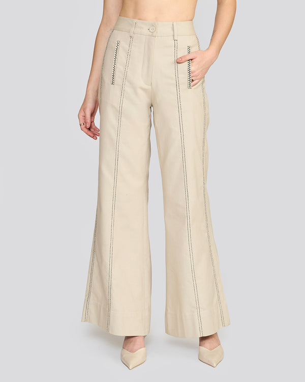 Talitha Maisie Canoli Cream Flared Pants