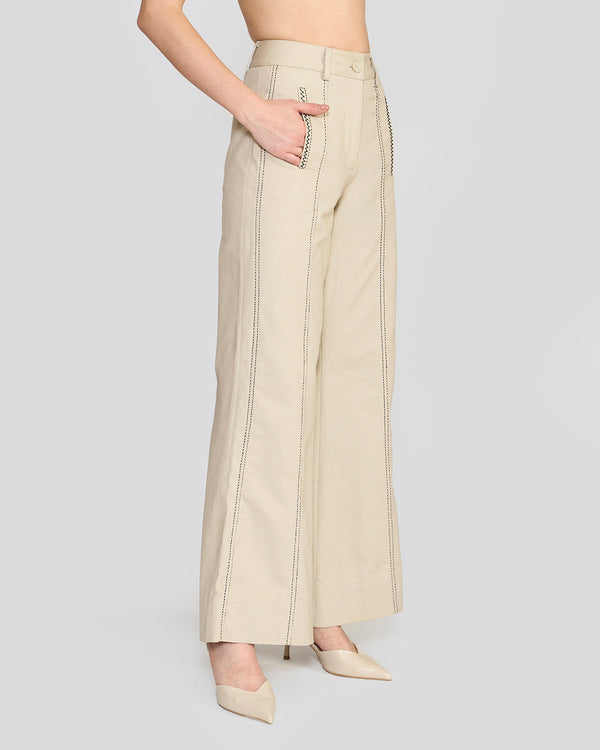 Talitha Maisie Canoli Cream Flared Pants
