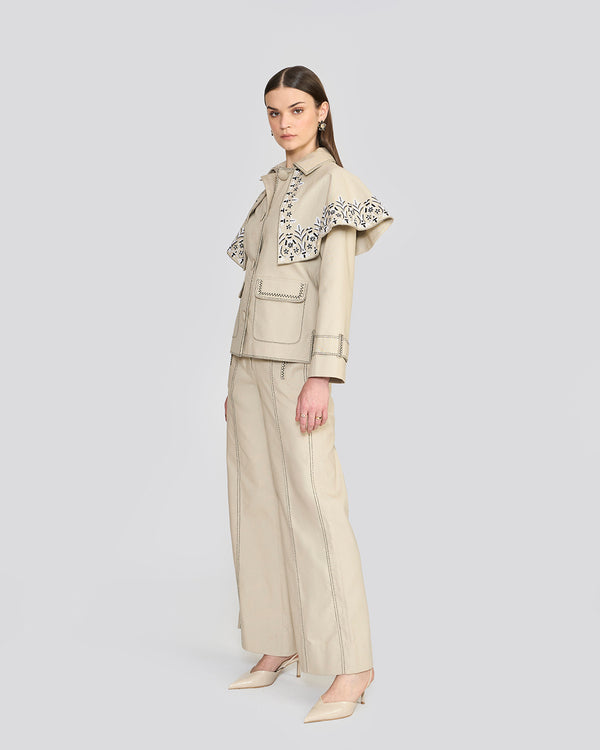 talitha Maisie Canoli Cream Flared Pants
