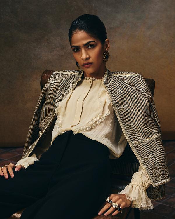 talitha Maisie Ivory Ruffle Top