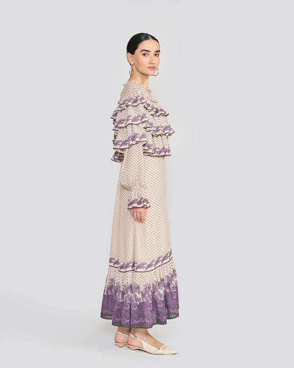 Talitha Marie Cream Ruffle Dress