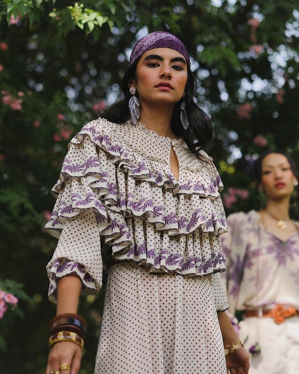 talitha Marie Cream Ruffle Dress