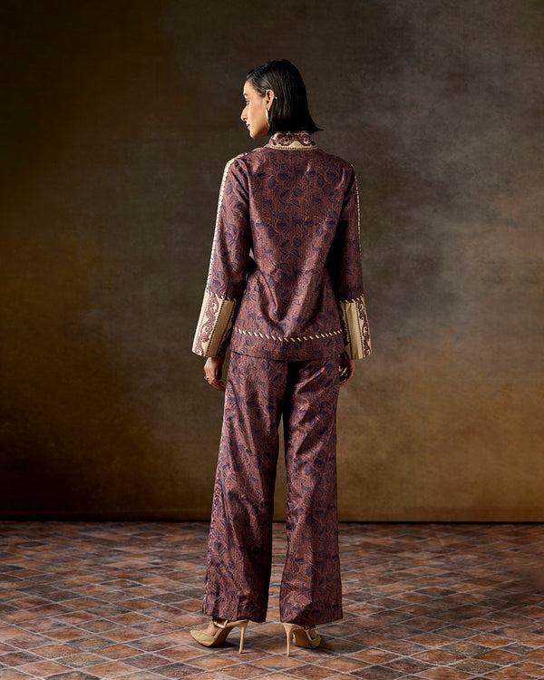 Talitha Mirella Brown Printed Wrap Set