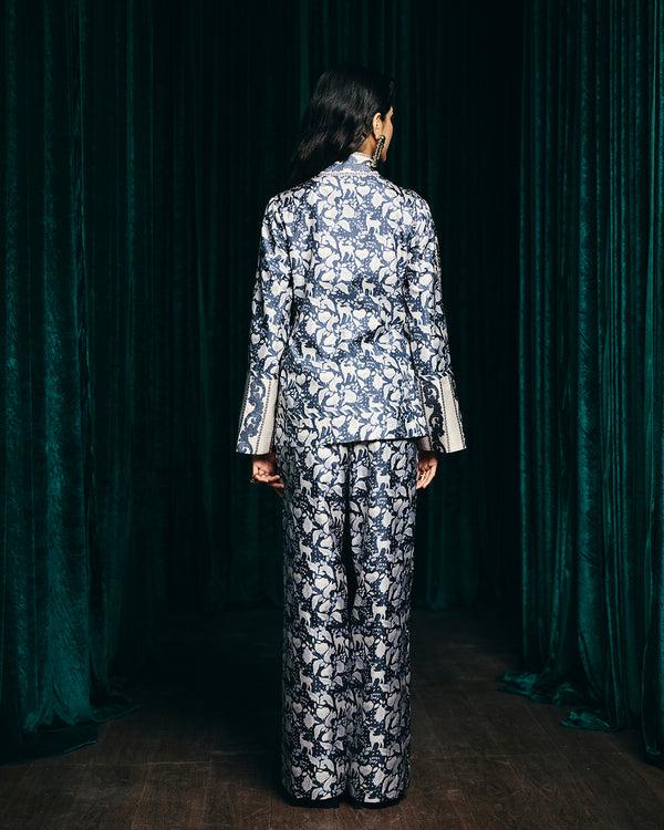 talitha Mirella Indigo Printed Wrap Set