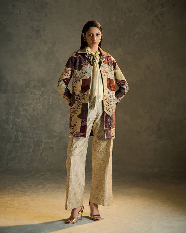 talitha Mirella Long patchwork jacket