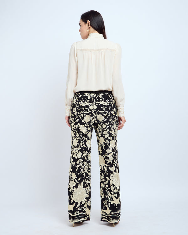 Talitha Patine Jahan Black Parsi Gara Pant