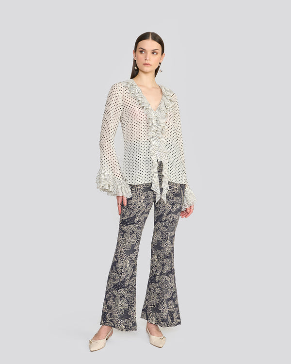 Talitha Portia Ivory Printed Top