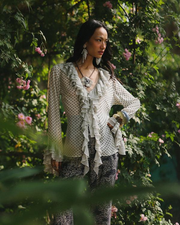 talitha Portia Ivory Printed Top