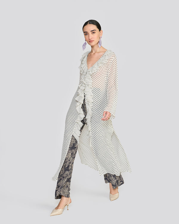 Talitha Portia Ivory Printed Tunic