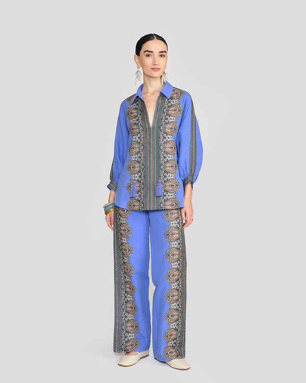 Talitha Raya Cornflower Blue Printed Co-ord Set