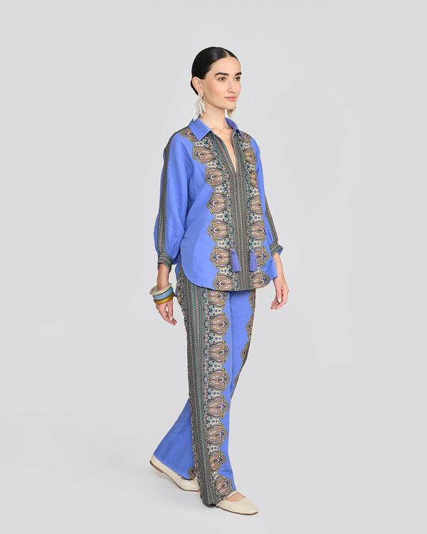 Talitha Raya Cornflower Blue Printed Co-ord Set