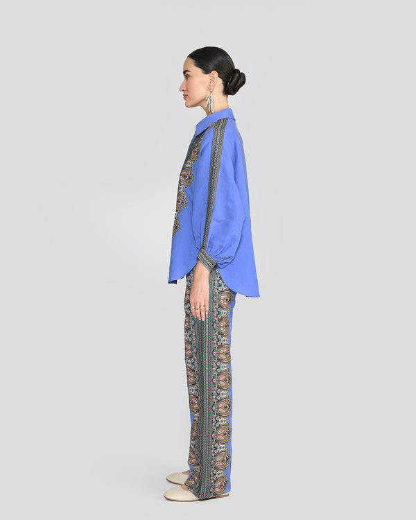 Talitha Raya Cornflower Blue Printed Co-ord Set