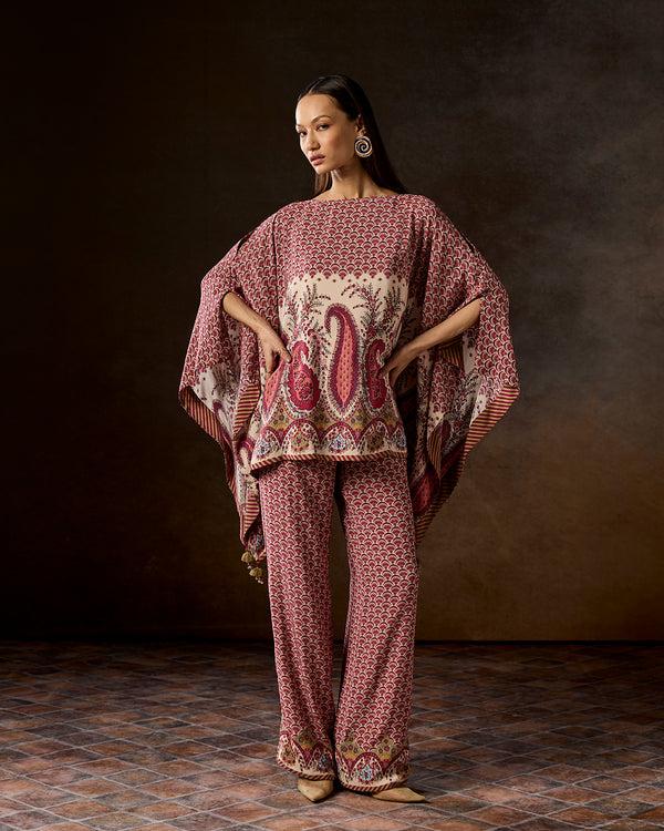 Talitha Rosa Pink Printed Kaftan Co-ord Set