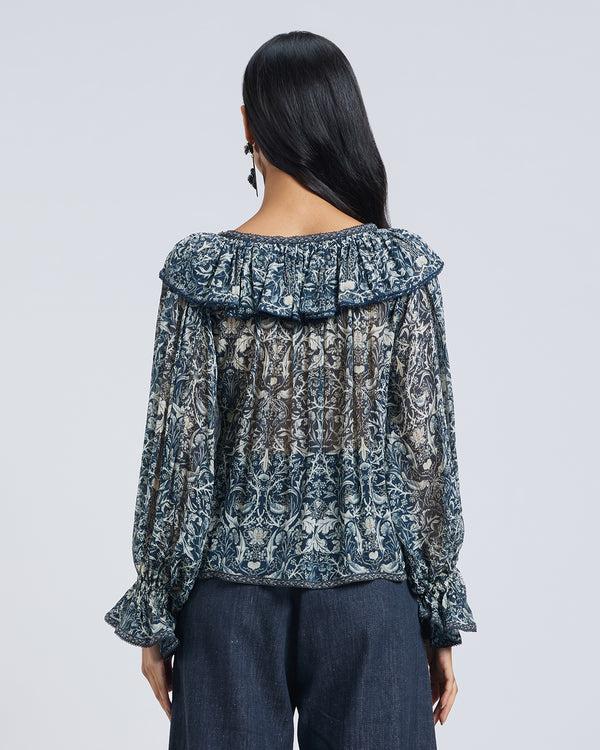 Talitha Ruffled Floral Print Blouse
