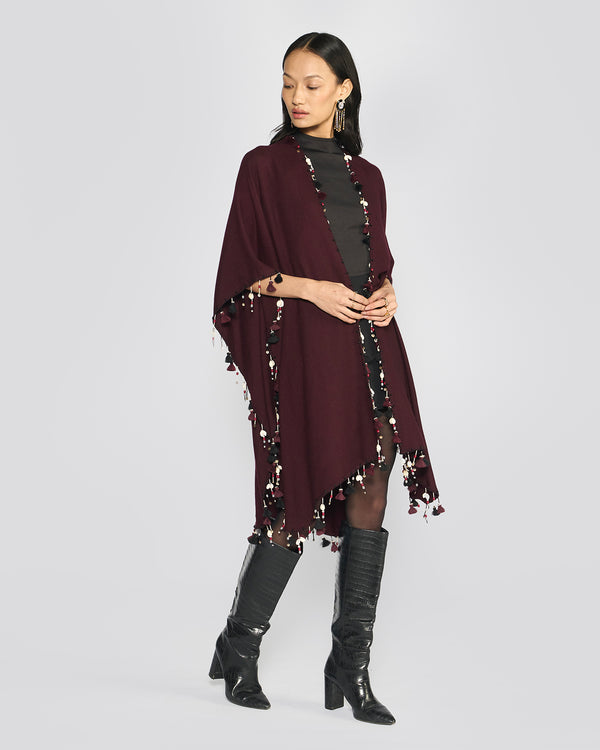 Talitha Sierra Tasseled Ruana