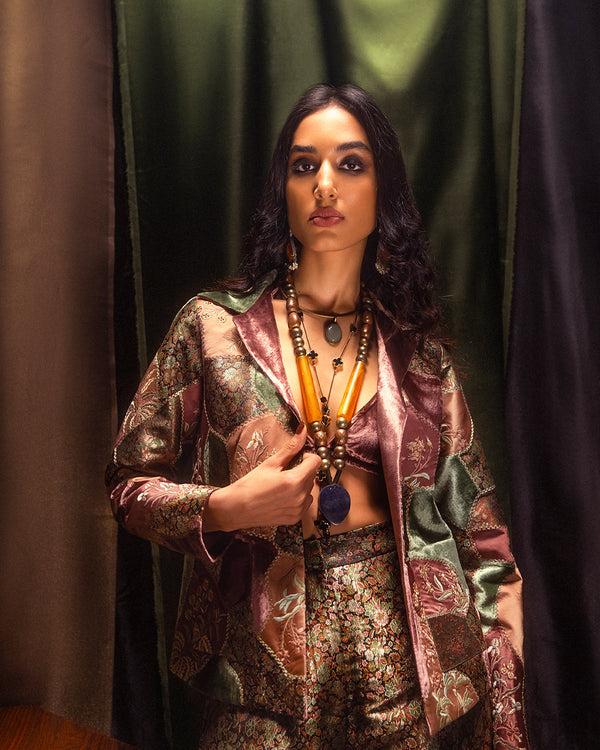 talitha Silk Brocade Patchwork Jacket