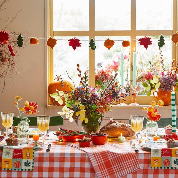 Talking Tables Autumnal Felt Branch Decorations - 4 Pack