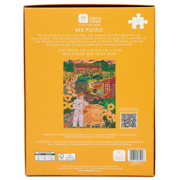 Talking Tables Bee Garden Jigsaw Puzzle - 1000 Pieces